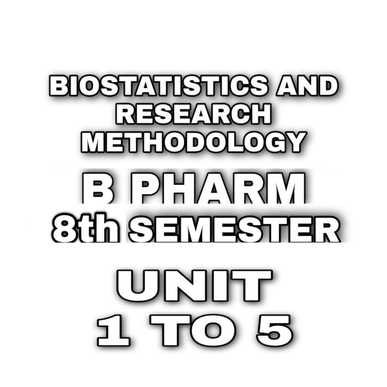 Biostatistics And Research Methodology Notes | B Pharmacy 8th Semester ...