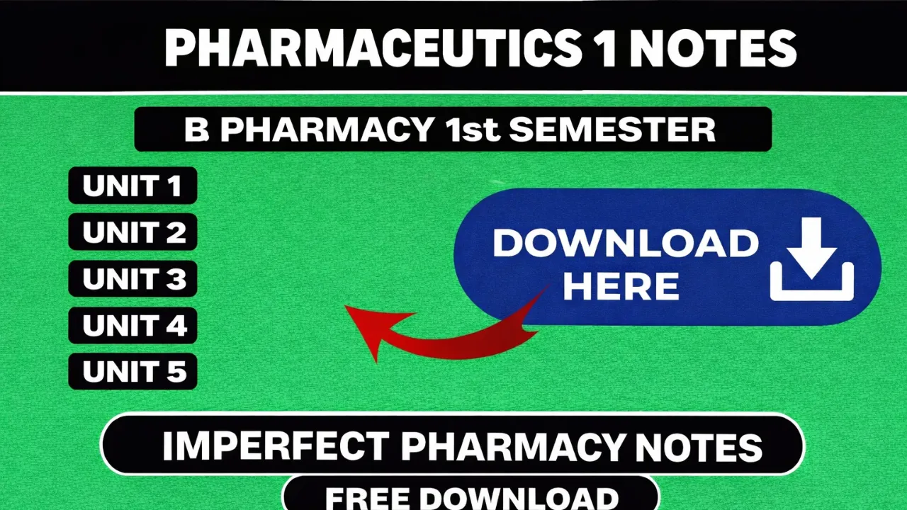 Pharmaceutics 1 Notes