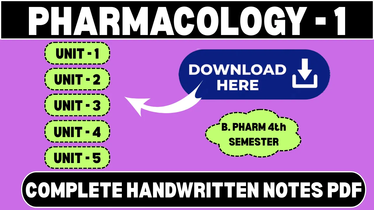 Pharmacology 1