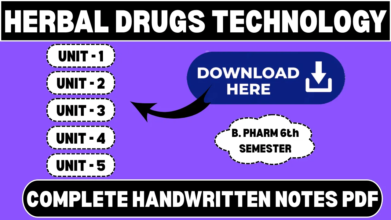 Herbal Drugs Technology