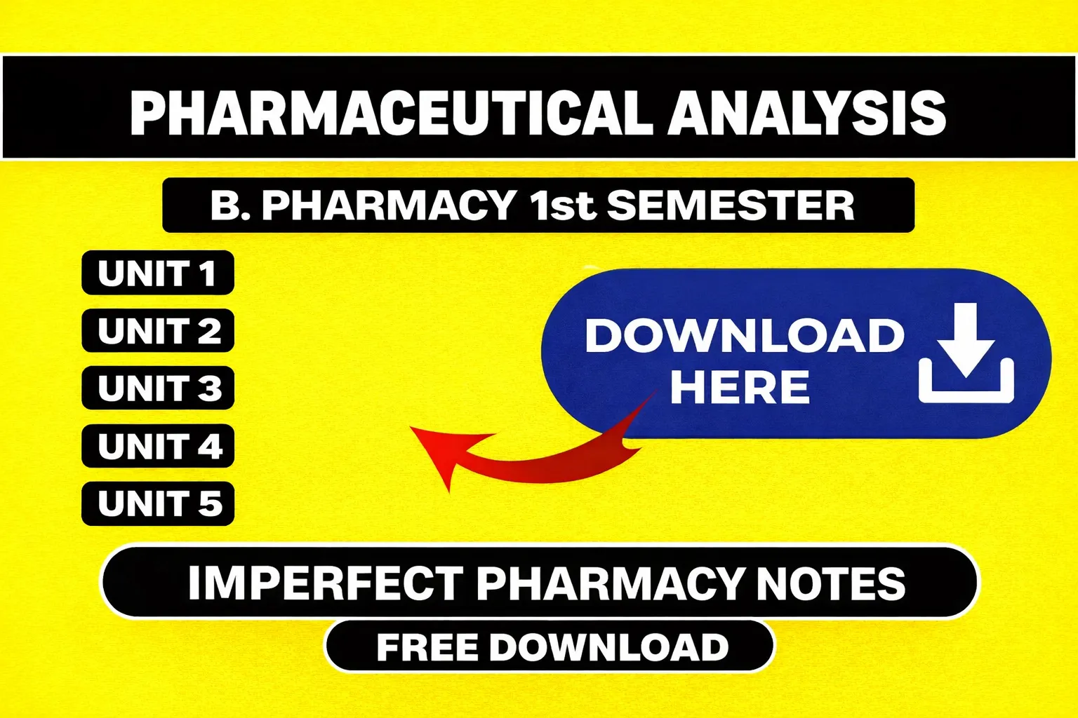 Pharmaceutical Analysis Notes | B Pharmacy 1st Semester Imperfect ...