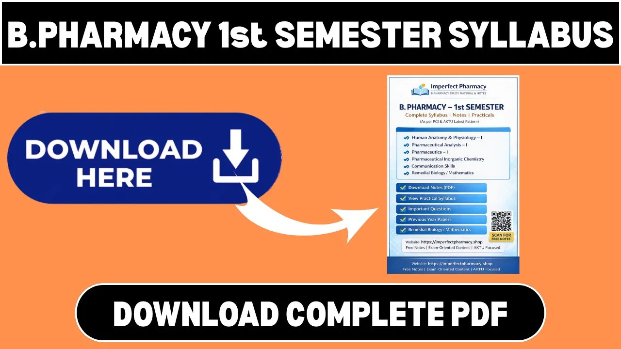 B. Pharmacy 1st Semester Syllabus