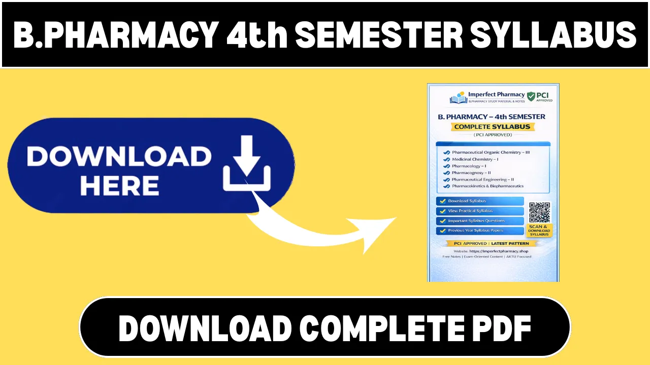 B. Pharmacy 4th Semester Syllabus