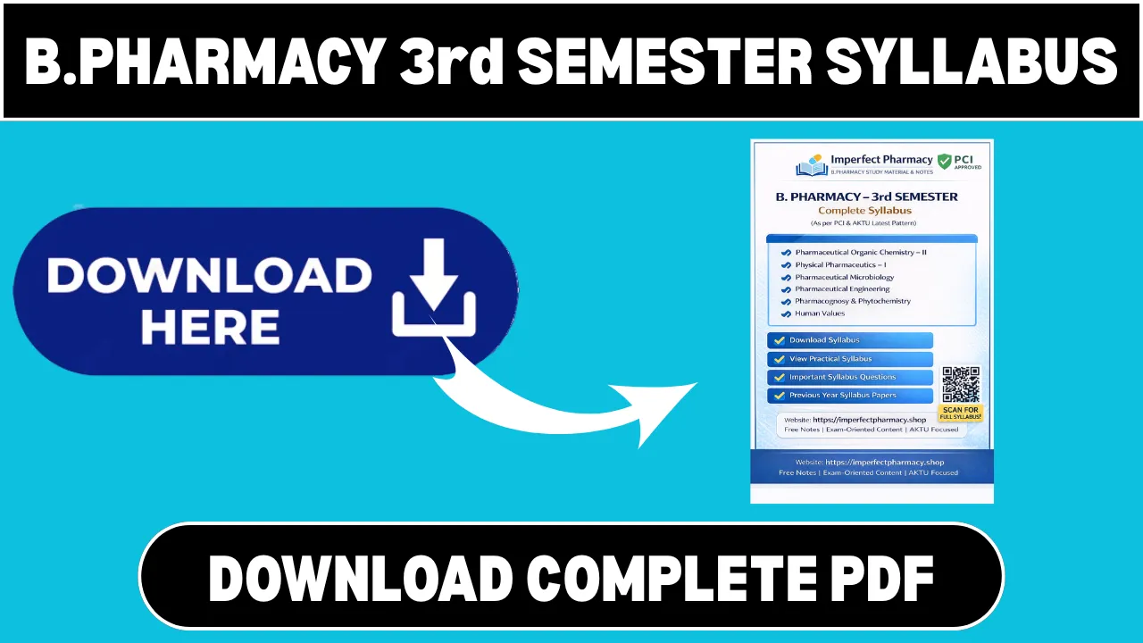 B. Pharmacy 3rd Semester Syllabus