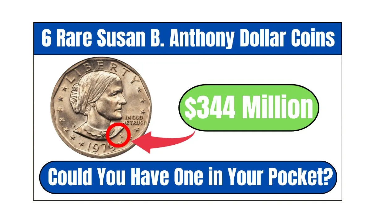 6 Rare Susan B. Anthony Dollar Coins
