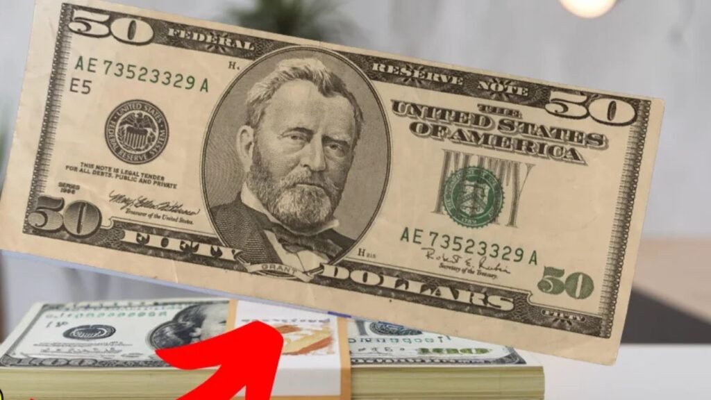 Misaligned $50 Bill