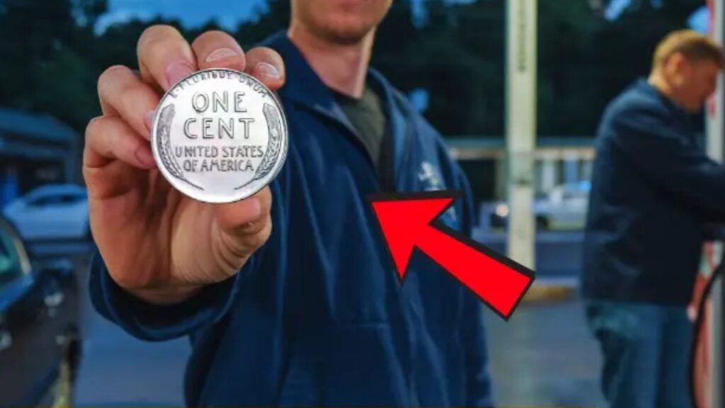 Rare Steel Penny at Gas Station